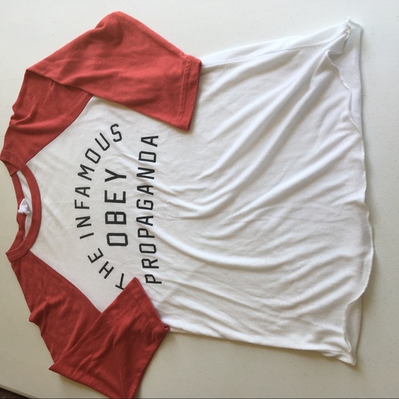 OBEY Women 3/4 sleeve shirt size XS - Picture 8 of 8